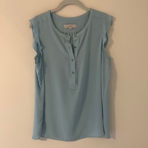 Loft Flutter Sleeve Blouse L
